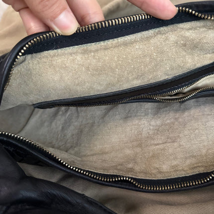 Bottega Veneta Veneta Hobo Maxi Black Leather 51cm