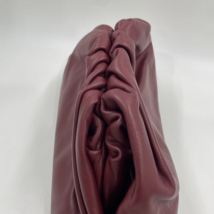 Bottega Veneta Pouch Calfskin Leather Burgundy Large