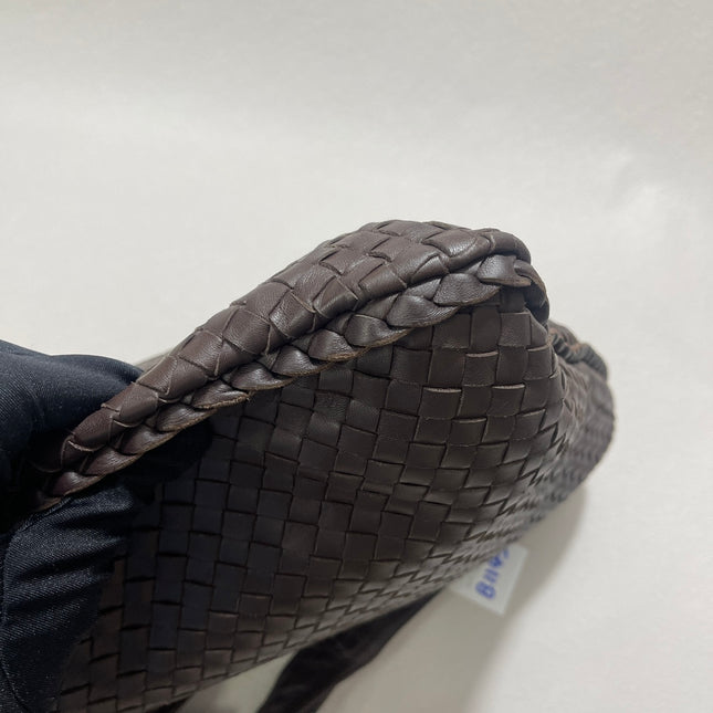 Bottega Veneta Hobo Bag Large Dark Chocolate Brown Lambskin leather 50cm