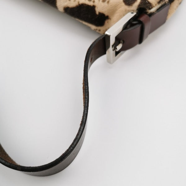 Sold Fendi Baguette Pony-style Calfskin Leather Brown Printed on Beige