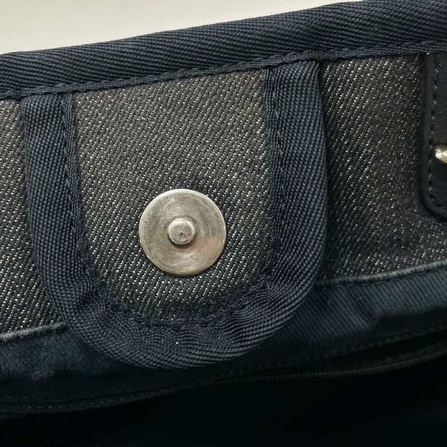 Sold Chanel Deauville Tote 2016 Medium Navy Denim Top Handle Shoulder Bag