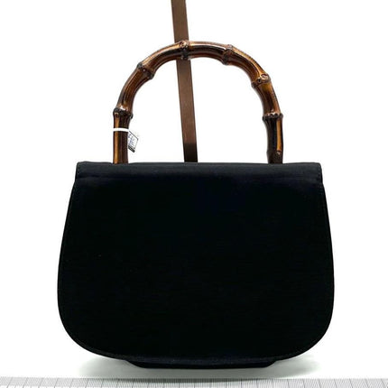 Gucci Bamboo 1947 Night Super Mini Black Nylon Evening Bag with Original Chain