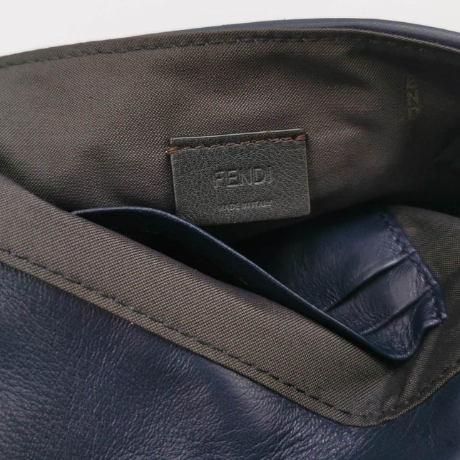 Sold Fendi Baguette Mini Navy Nappa Leather Crossbody Bag