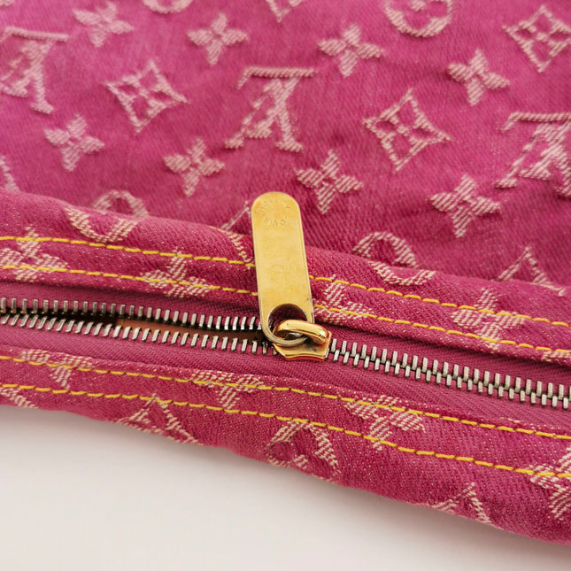 Louis Vuitton Monogram Pink Denim Baggy PM Shoulder Bag