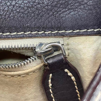 Fendi Baguette Selleria Calfskin Leather Brown Shoulder Bag