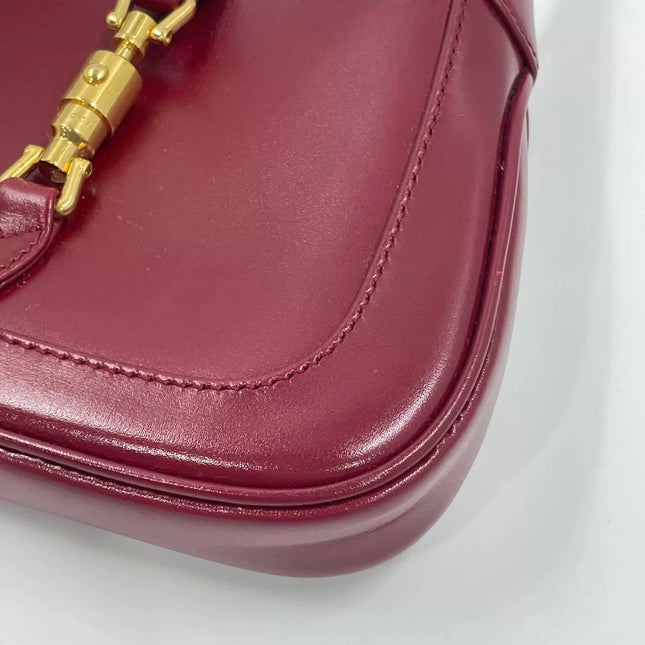 Gucci Jackie 1961 Mini Red Burgundy Leather Bag