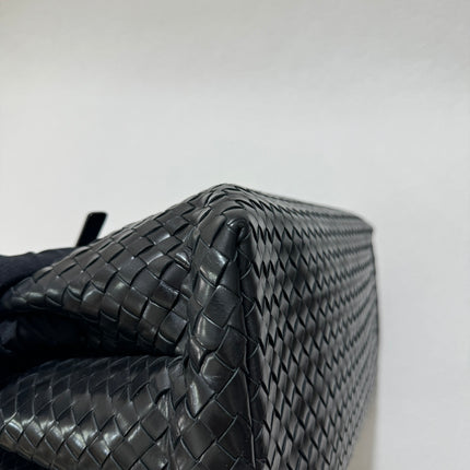 Bottega Veneta Roma Handbag Bag Intrecciato Nappa Leather Black Large 35cm