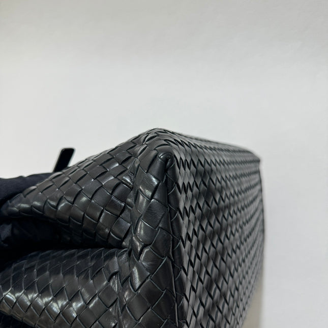 Bottega Veneta Roma Handbag Bag Intrecciato Nappa Leather Black Large 35cm