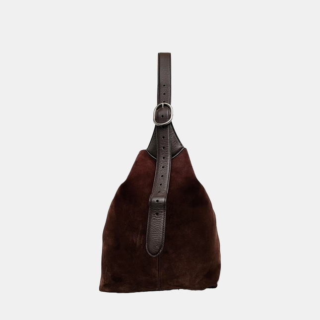 Gucci Jackie 1961 Medium Brown Suede Shoulder Tote Bag