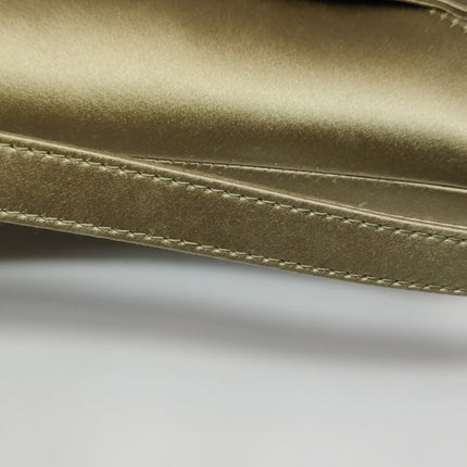 Dior Saddle Mini Silk Handbag Light Gold with crystals