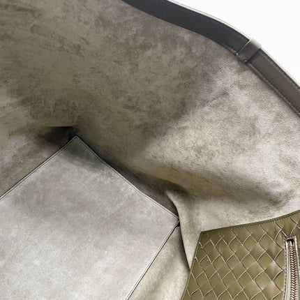 Bottega Veneta Cabat Tote Olive Green Suede Leather 38cm
