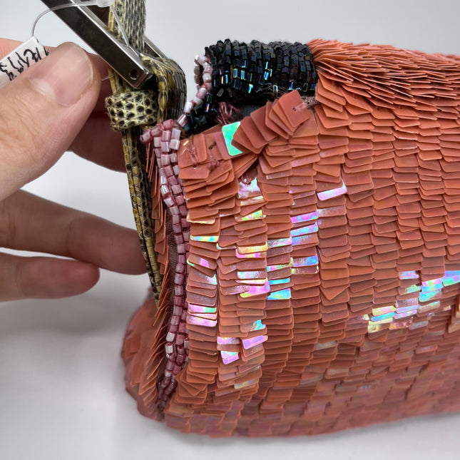 Sold Fendi Baguette Pink Glitter sequins