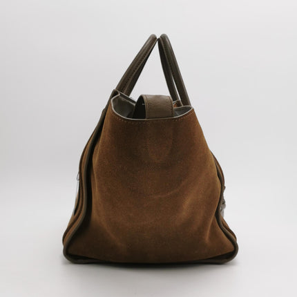 Celine Phantom Mini Dark Brown Suede Leather 30cm