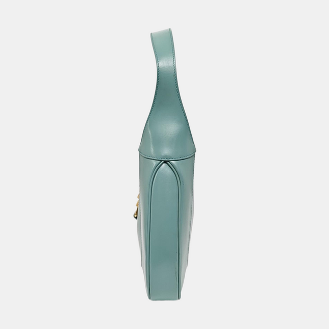 Gucci Jackie 1961 Small Blue Leather Bag with Adjustable Strap