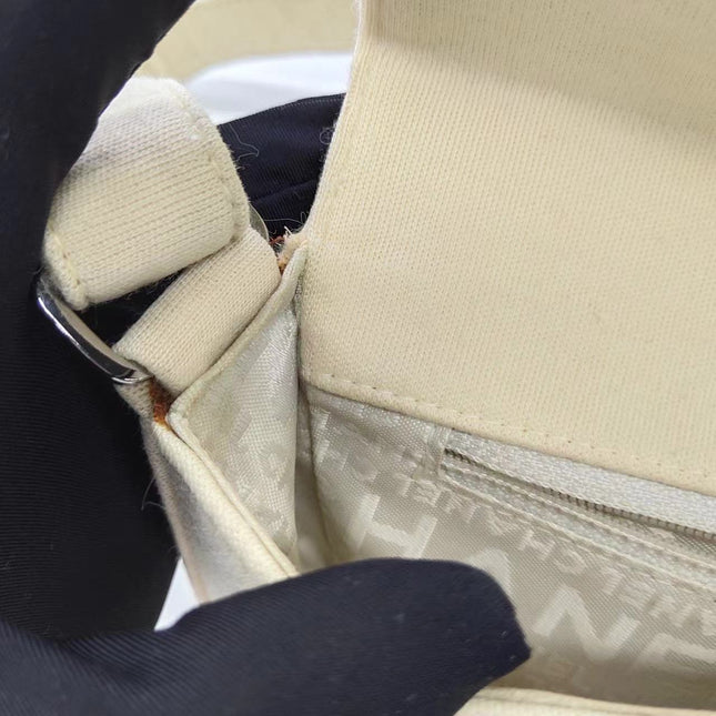 Chanel Ivory Jersey Evening Bag with Mirrored Pyramid Studs Ice Cube Chocolate Bar Shoulder Bag