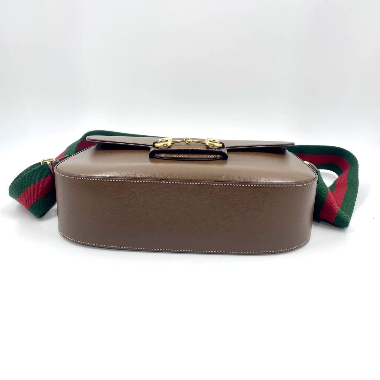 Gucci 1955 Horsebit Shoulder Bag Caramel Brown Leather Medium