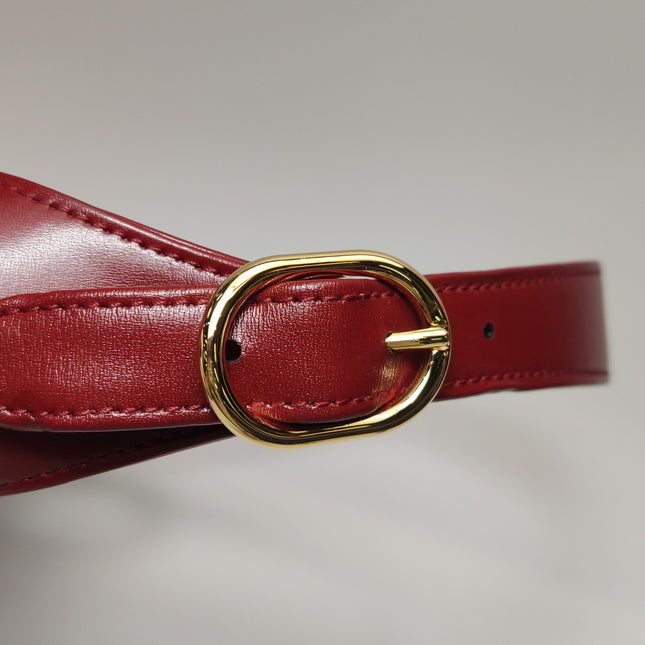 Gucci Jackie 1961 Small Navy and Burgundy Leather Crossbody Bag