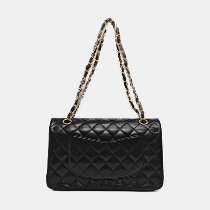 Chanel Classic Flap Medium Black Lambskin Leather Gold Hardware 2009-2010