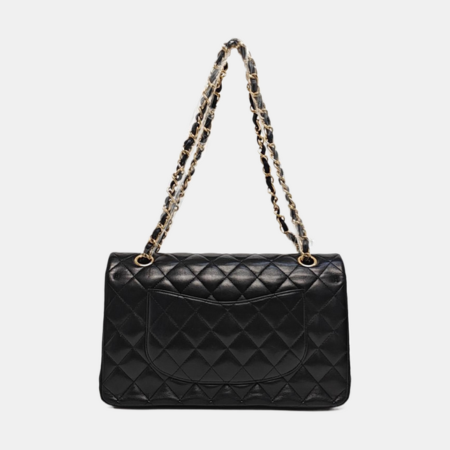 Chanel Classic Flap Medium Black Lambskin Leather Gold Hardware 2009-2010