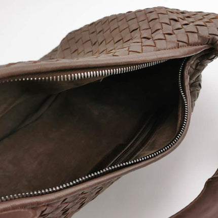 Bottega Veneta Belly Hobo Intrecciato Lambskin Leather Milk Chocolate Brown Medium 40cm
