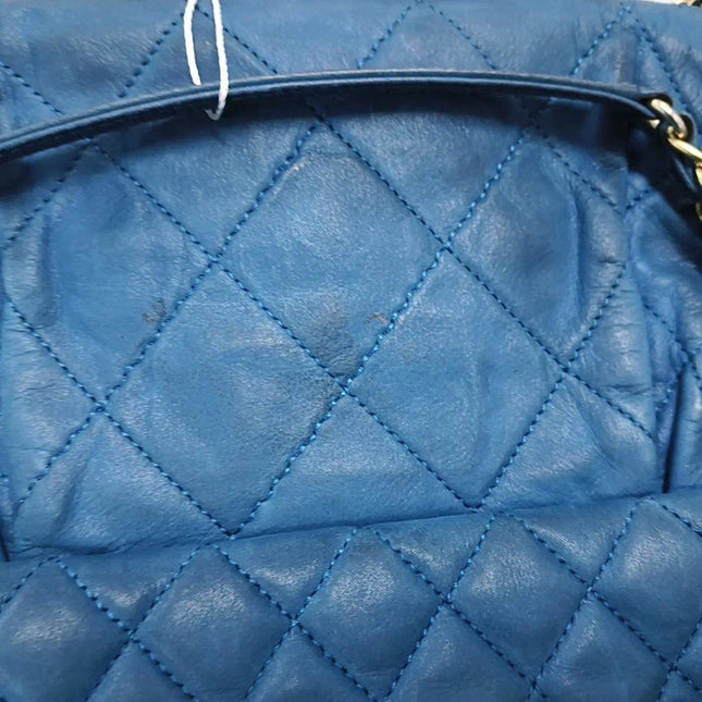 Sold Chanel Classic Flap Seasonal 2012-2013 Calfskin Leather Navy Shoulder Bag