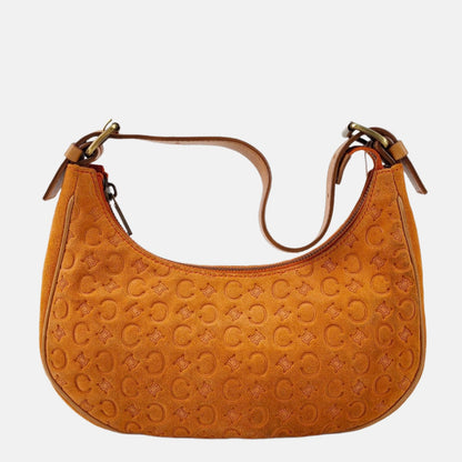 Celine Ava Hobo Pumpkin Camel Suede Leather Shoulder Bag-Luxbags