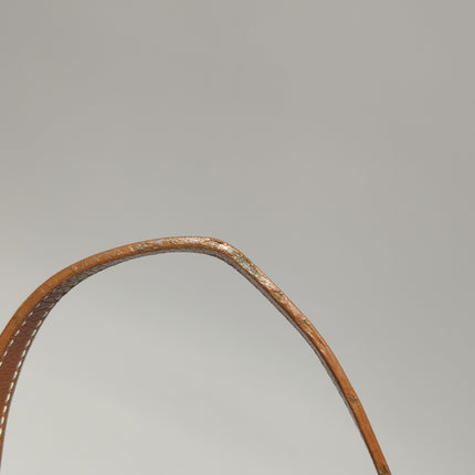 Goyard Saigon Mini Brown Canvas and Leather Wooden Top Handle Crossbody Bag