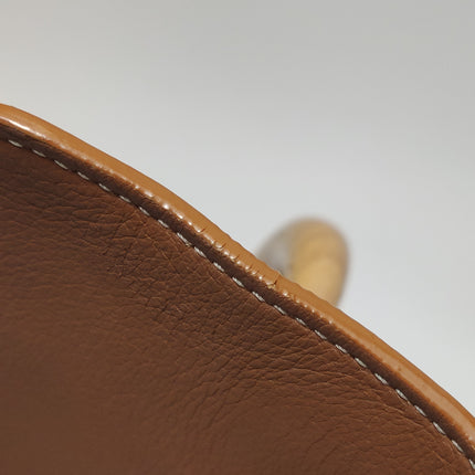 Goyard Saigon Mini Brown Canvas and Leather Wooden Top Handle Crossbody Bag