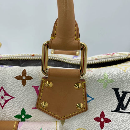 Louis Vuitton x Takashi Murakami Speedy 30 Lock White Multicolor