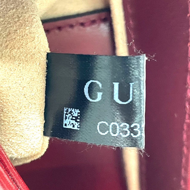 Gucci Jackie 1961 Mini Red Burgundy Leather Bag No Strap