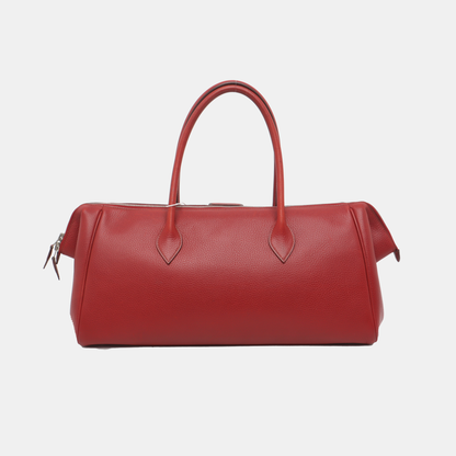 Hermes Paris Bombay 40 Red Clemence Calfskin Leather 2007