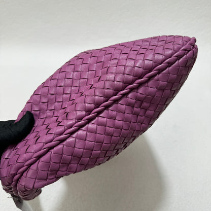 Bottega Veneta Hobo Bag Lambskin leather Dark Lilac Lavender Purple New Design Handle Medium 47cm