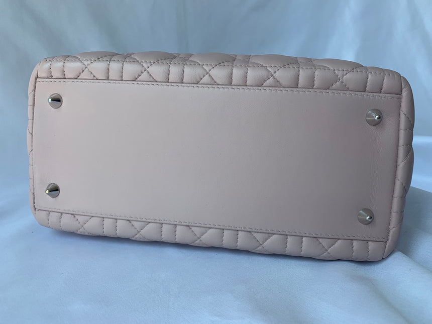 Sold Lady Dior Pink Cannage Leather Medium 96-MA-0132