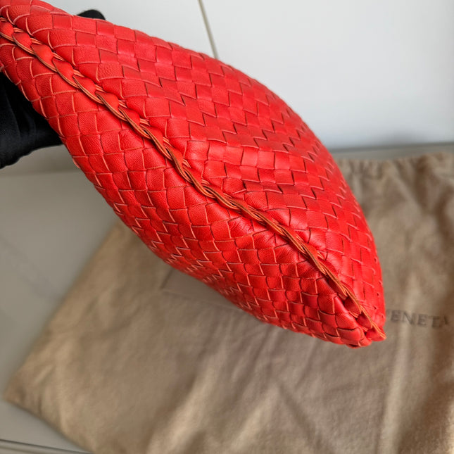 Bottega Veneta Hobo Bag leather Bright Red Medium 40cm