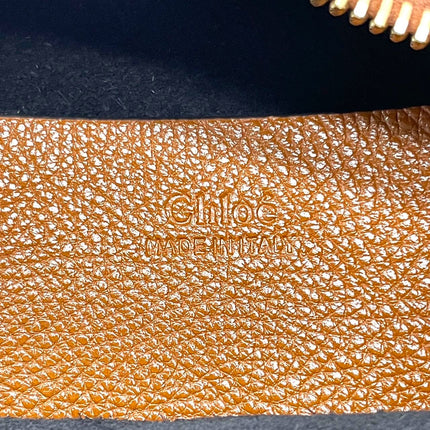 CHLOÉ Bracelet Hobo Embellished Brown Glossed Textured-leather Shoulder Bag