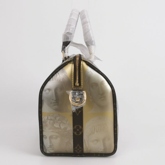 Louis Vuitton Speedy 25 Bandouliere Fornasetti Museum Gold