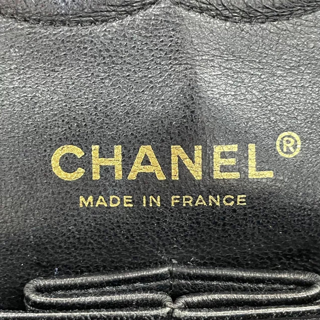 Chanel Classic Flap Medium Black Caviar Leather with 24k Gold Hardware, 2008-2009