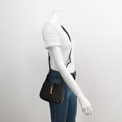 Gucci Jackie 1961 Mini Black Leather Bag with Adjustable Strap