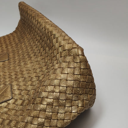 Bottega Veneta Cabat PM Intreccio Leather Tote Bag Gold 32cm