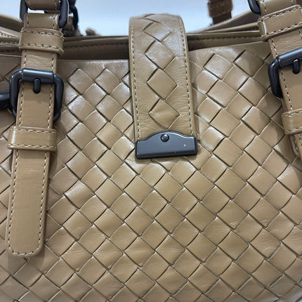 Bottega Veneta Roma Intrecciato Nappa Leather Beige Light Brown Small 30cm