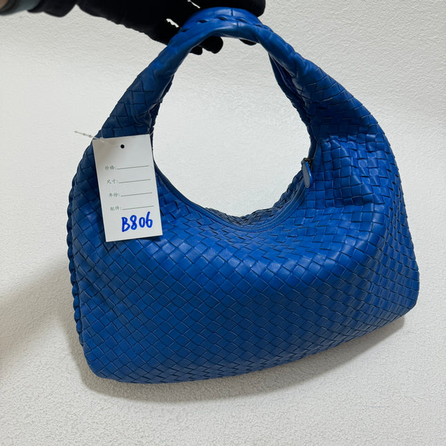 Bottega Veneta Veneta Hobo Medium Royal Blue Intrecciato Leather Bag 40cm