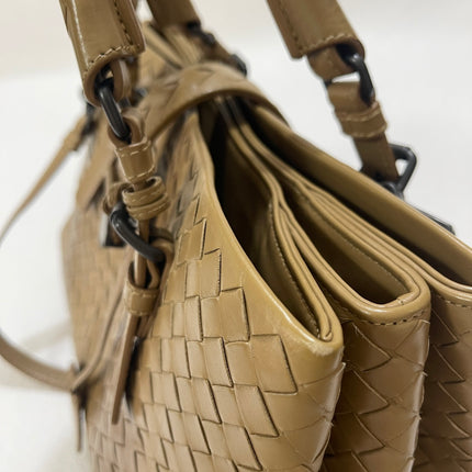 Bottega Veneta Roma Intrecciato Nappa Leather Beige Light Brown Small 30cm
