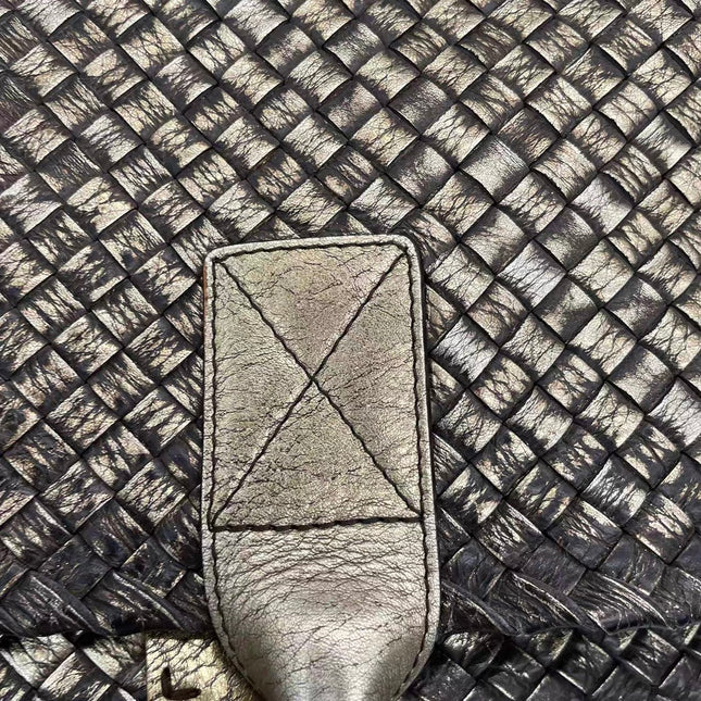 Bottega Veneta Cabat Large Intreccio Deerskin Leather Tote Bag Gold