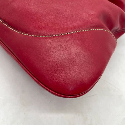 Gucci Jackie Vintage Bouvier Hobo Red Leather with Web Accent
