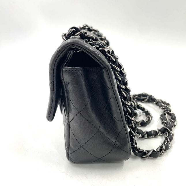Chanel Classic Flap Mini Black Lambskin Silver Hardware 2011-12