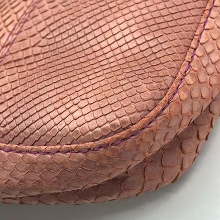 FENDI Baguette Vintage Purple Python-skin Leather Shoulder Bag