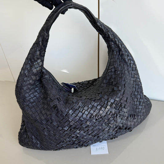 Bottega Veneta Veneta Hobo Dark Navy Intrecciato Leather Bag 47cm-Luxbags