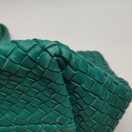 Bottega Veneta Cabat Large Intreccio Leather Tote Bag Green with Pouch 40cm