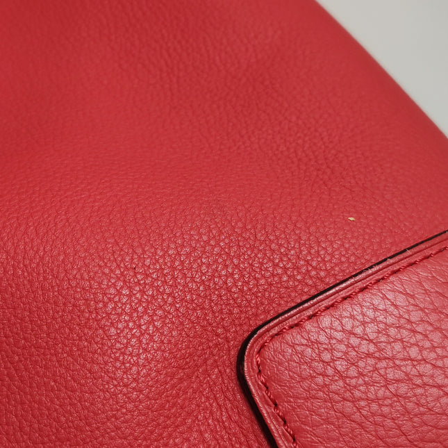 Loewe Amazona 36 Medium Red Leather Snail Lock Gold-tone Hardware