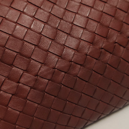 Bottega Veneta Garda Burgundy Intrecciato Nappa Leather Large 33cm